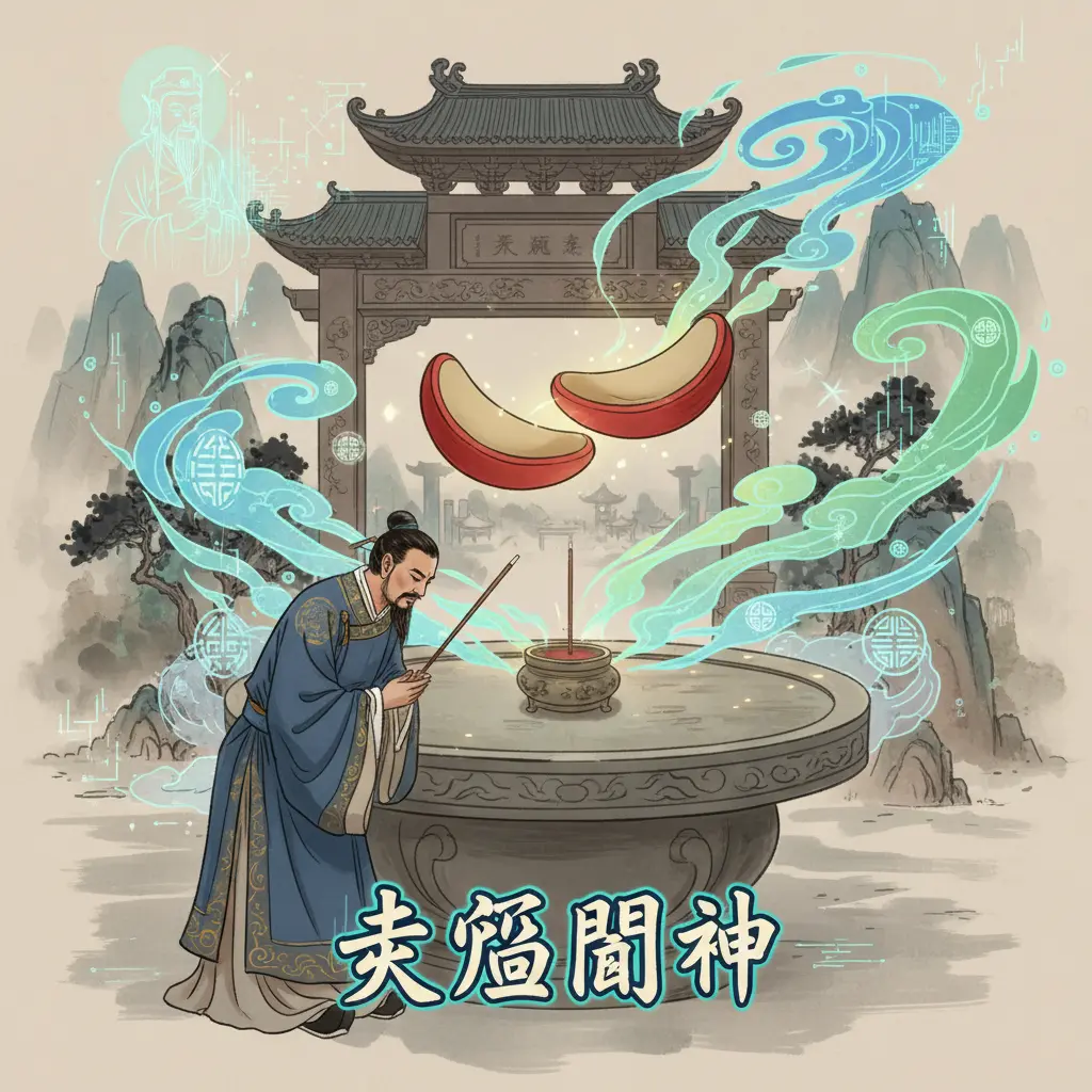 道教問神 - 笑筊